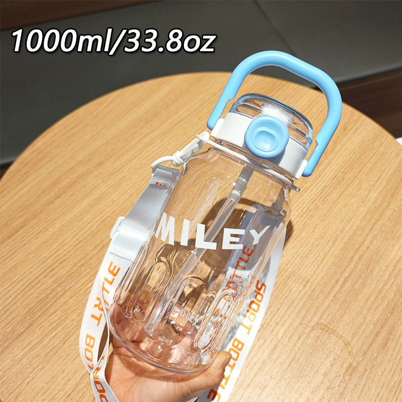 Ladies Sporty Water Bottle with Practical Carrying Strap Kalsten