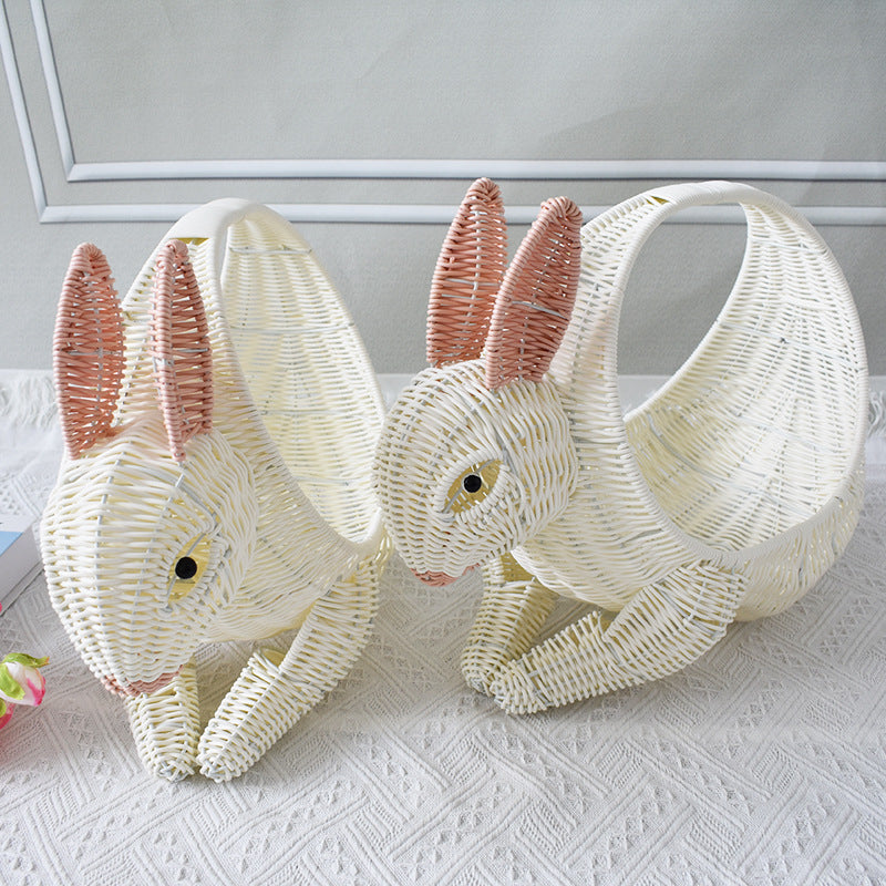 Artistic Rabbit-Shaped Woven Storage Basket Kalsten
