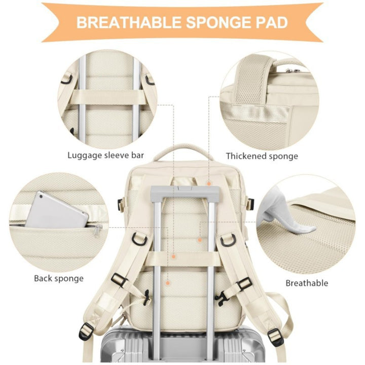 Unisex Multifunctional Travel Suitcase Backpack with Separate Shoe Compartment Kalsten