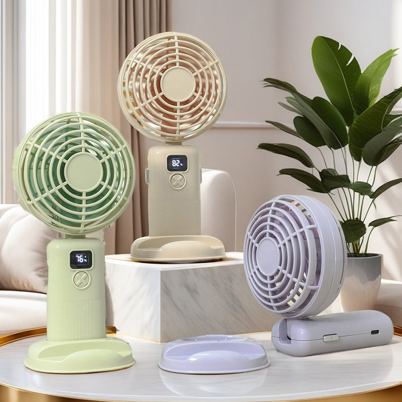 Ladies Portable Mini Fan with Digital Display Kalsten