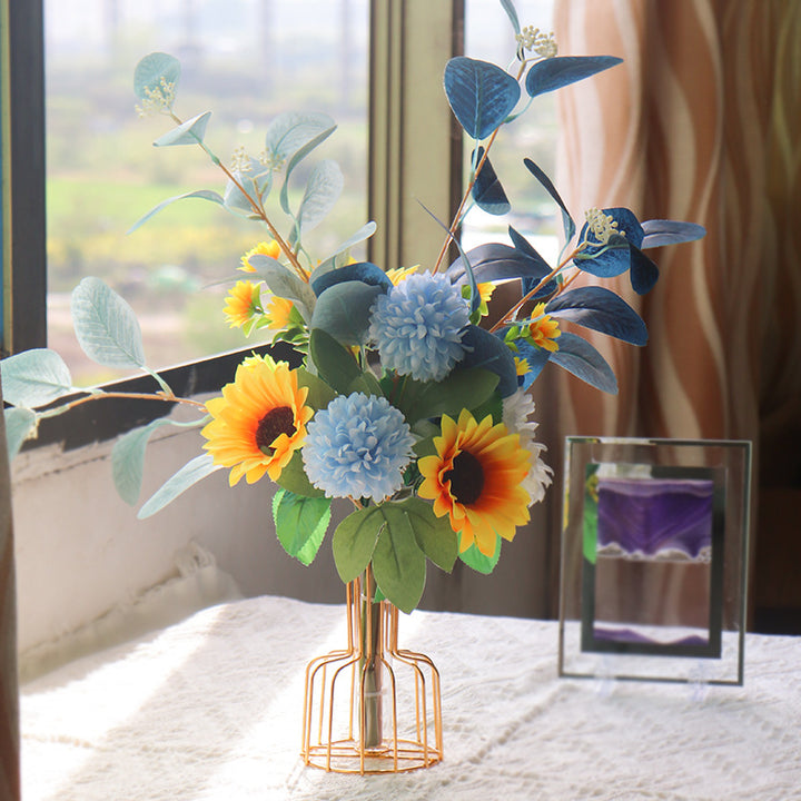 Lifelike Floral Arrangement in Elegant Vase