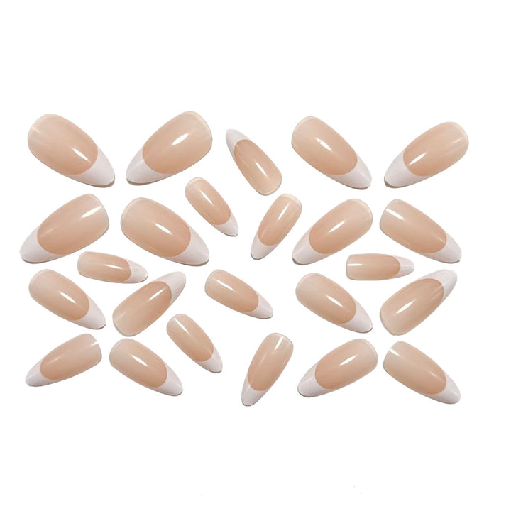 Artificial nails with elegant French style and classic design Kalsten