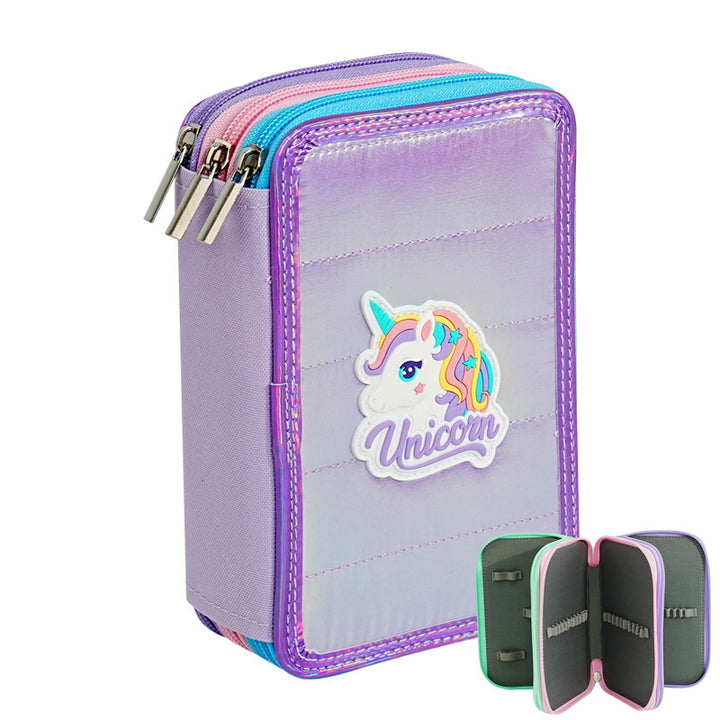 Dinosaur-Themed Dual-Zipper Pencil Case kalsten