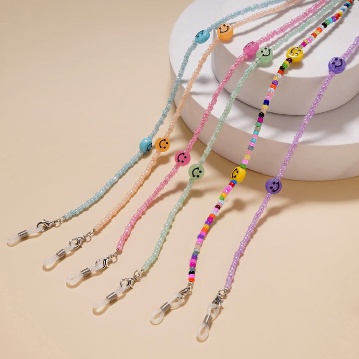 Decorative Smile Beaded Eyewear Chain kalsten