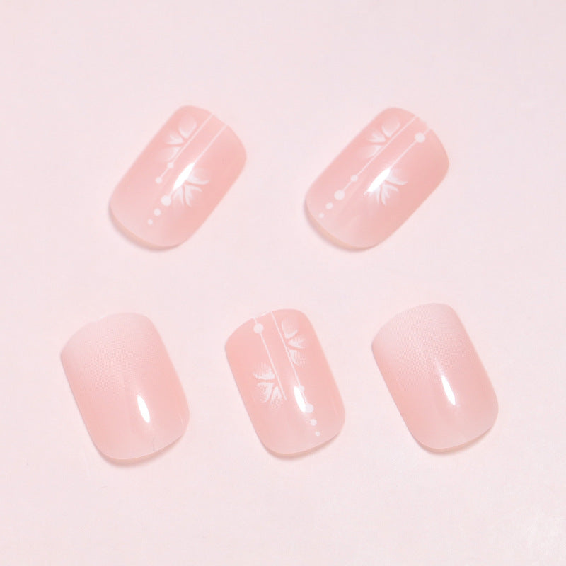 Elegant Floral Press-On Nail Set Kalsten