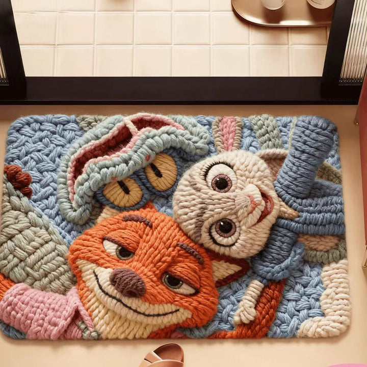 Cartoon-Themed Decorative Area Mat