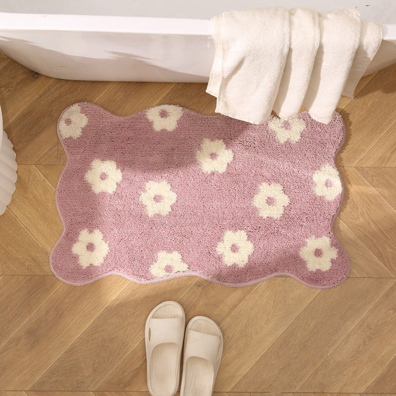 Floral Shaped Plush Bath Mat