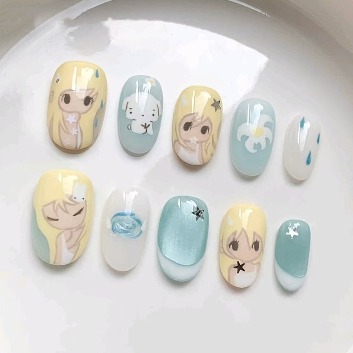 Creative Cartoon Press-On Nail Art Kalsten
