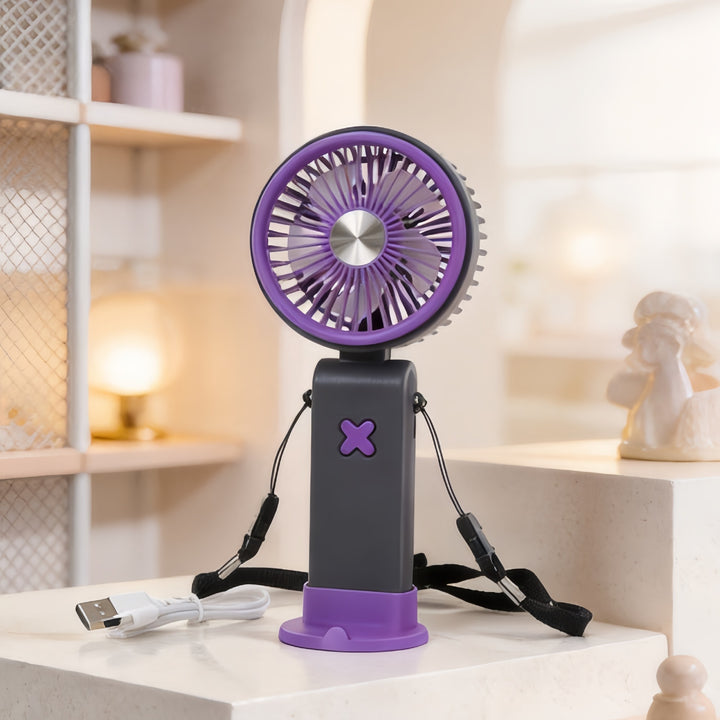 Women's Portable Hand Fan with Flexible Tilt Mechanism Kalsten