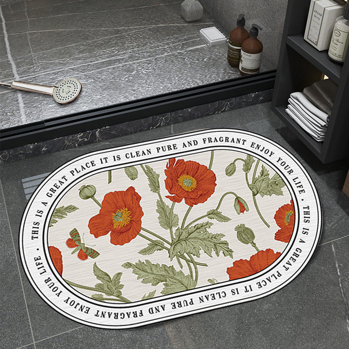 Unisex Floral Pattern Bathmat Kalsten