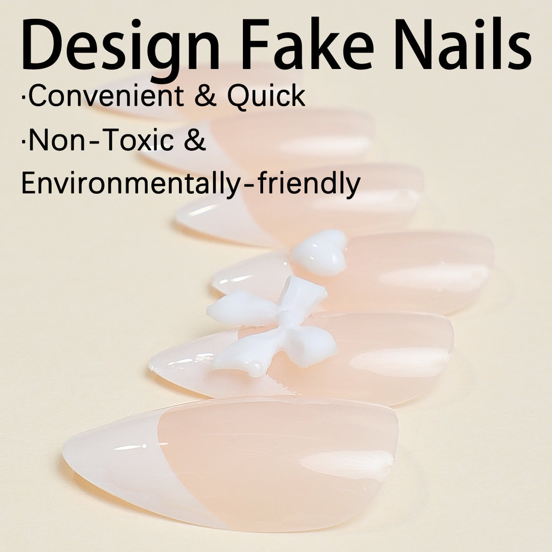 Artificial nail tips with playful 3D decorations Kalsten