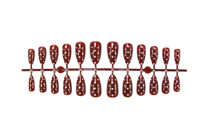 Nail art set with polka dot design and easy adhesive stickers Kalsten