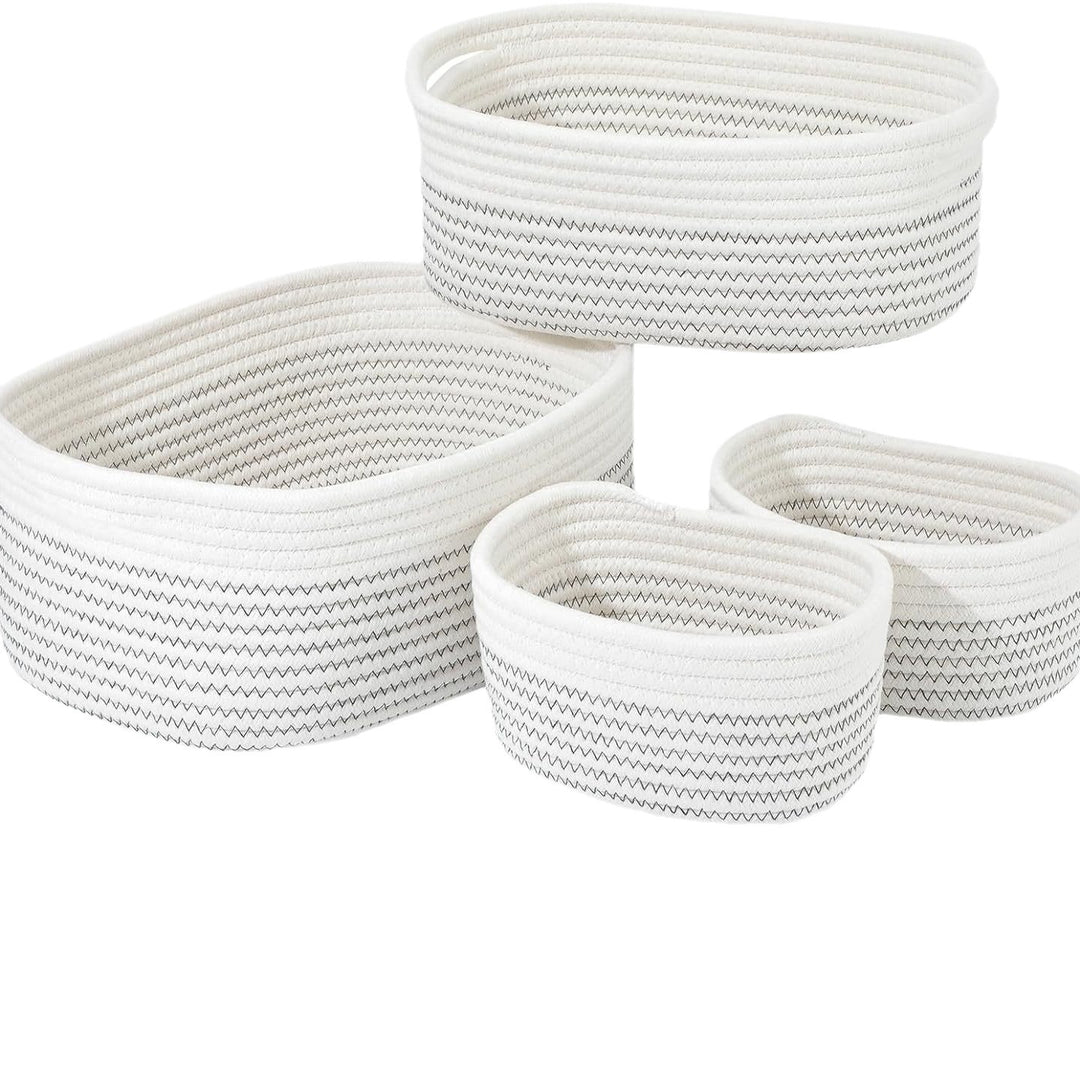 Women's storage basket made of natural cotton material Kalsten