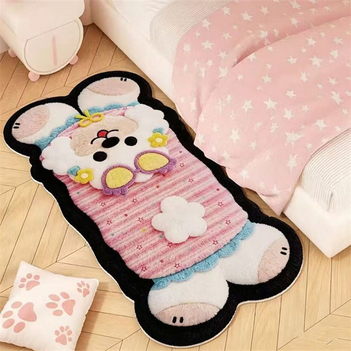 Cartoon-Themed Plush Area Mat