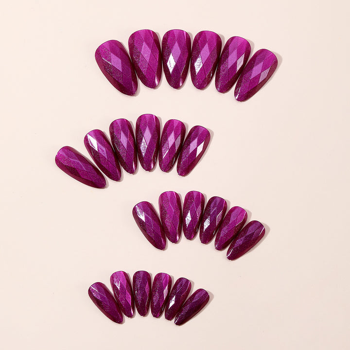 Sparkling Diamond-Shaped Stiletto Nail Art Extensions Kalsten