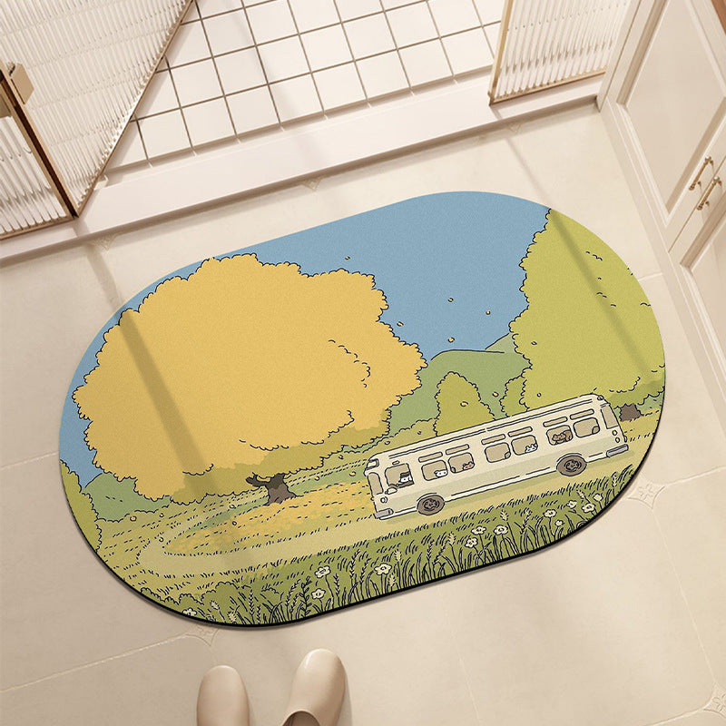 Playful Animal-Themed Bath Mat