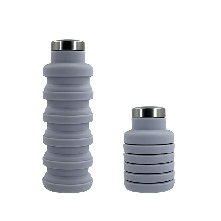Women flexible silicone drinking bottle with integrated folding function Kalsten