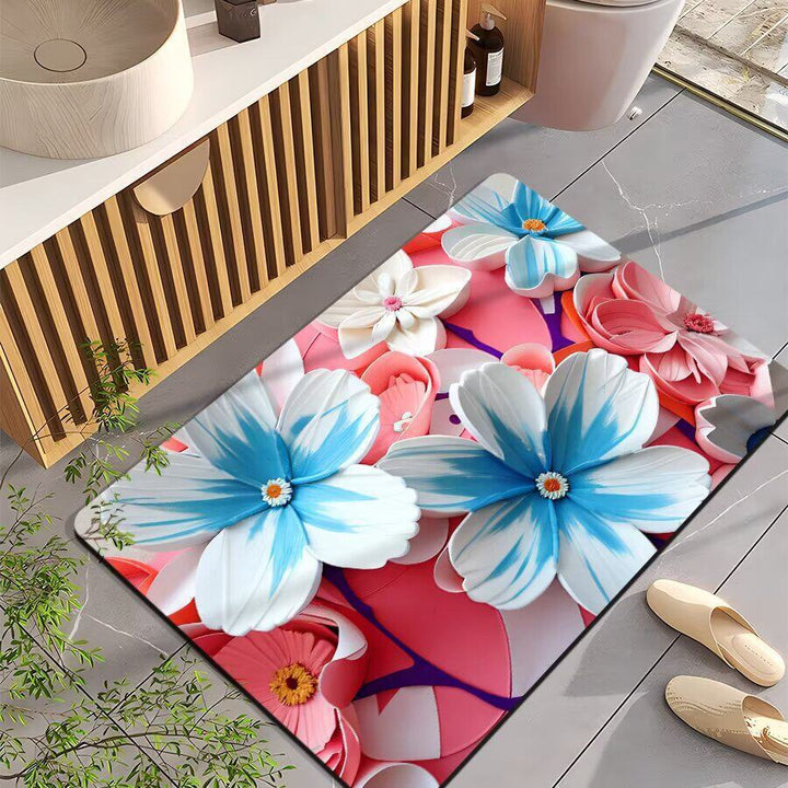 Floral-Themed Non-Slip Bath Mat Kalsten