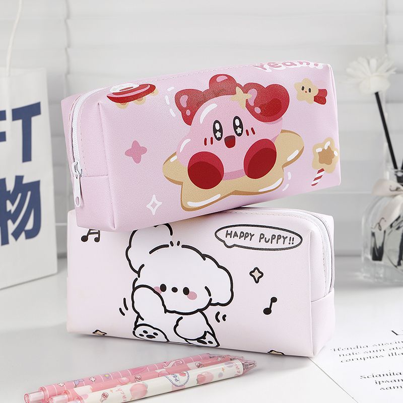 Cute Cartoon-Themed Zippered Pencil Case