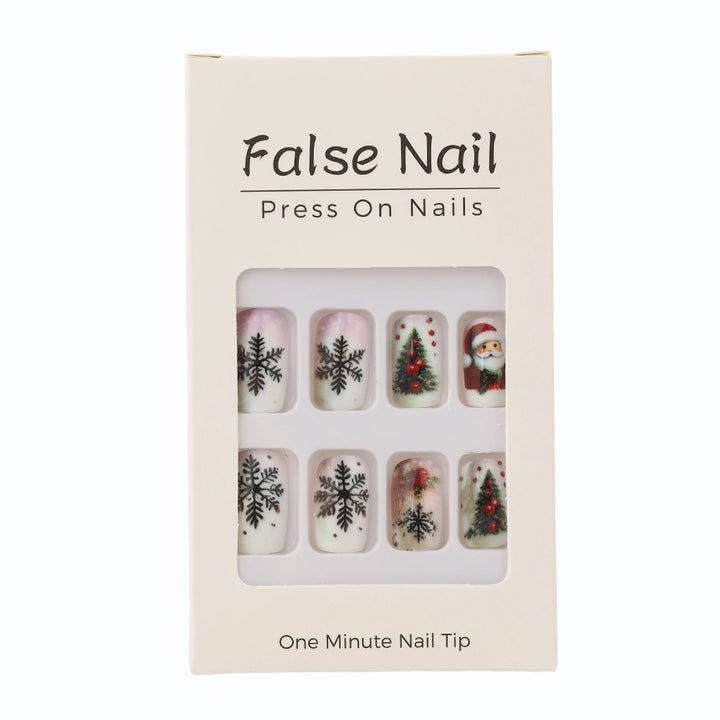 Festive artificial nails with Christmas motifs Kalsten