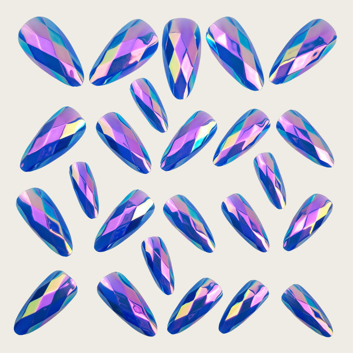 Artificial nails with faceted design Kalsten