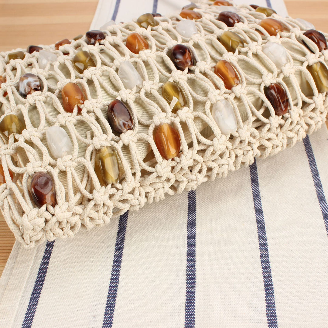 Drawstring bag with colorful beads Kalsten