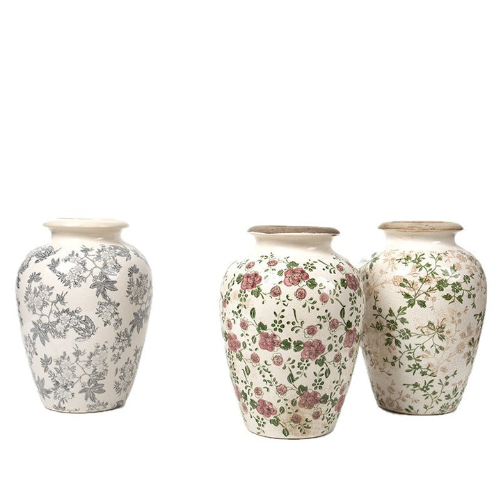 Elegant floral ceramic carafe Kalsten