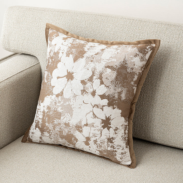 Floral Embroidered Cushion