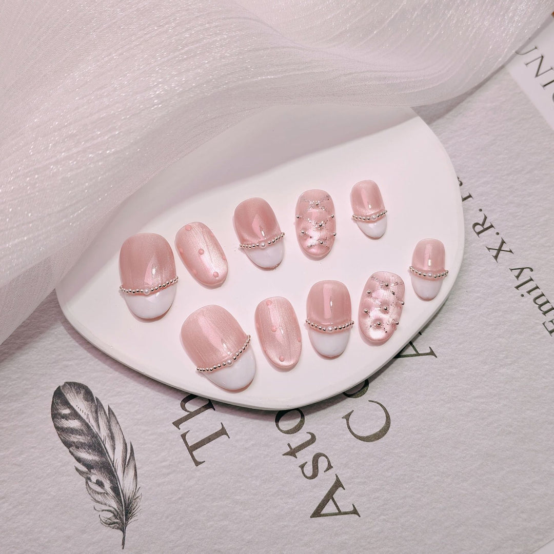 Elegant French Tip Press-On Nails Kalsten