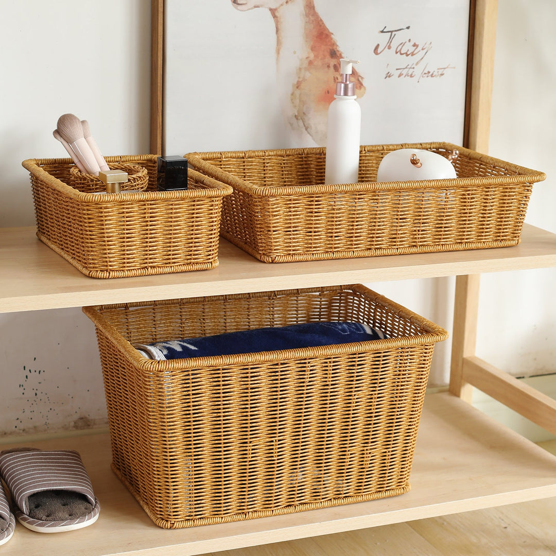 Handwoven Rectangular Storage Basket Kalsten