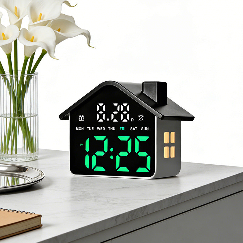 Digital Alarm Clock in House Design Kalsten
