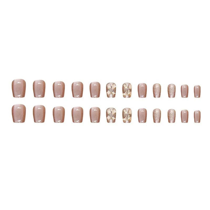 Glitter Nail Set with Luxurious Stone Embellishments Kalsten