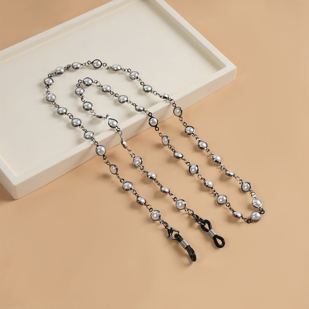 Elegant Pearl-Linked Eyewear Chain Kalsten