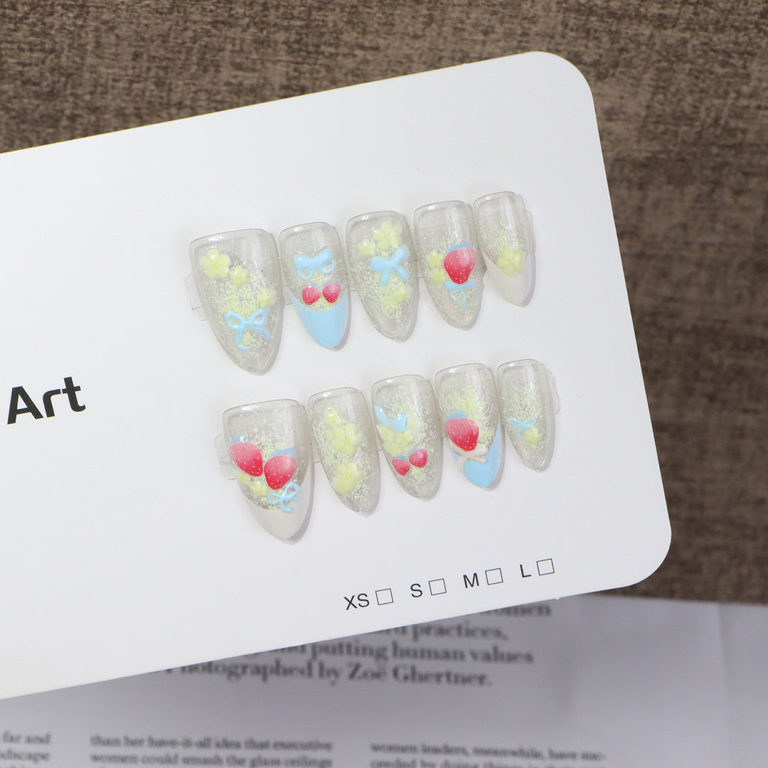 Playful Decorative Press-On Nail Set Kalsten