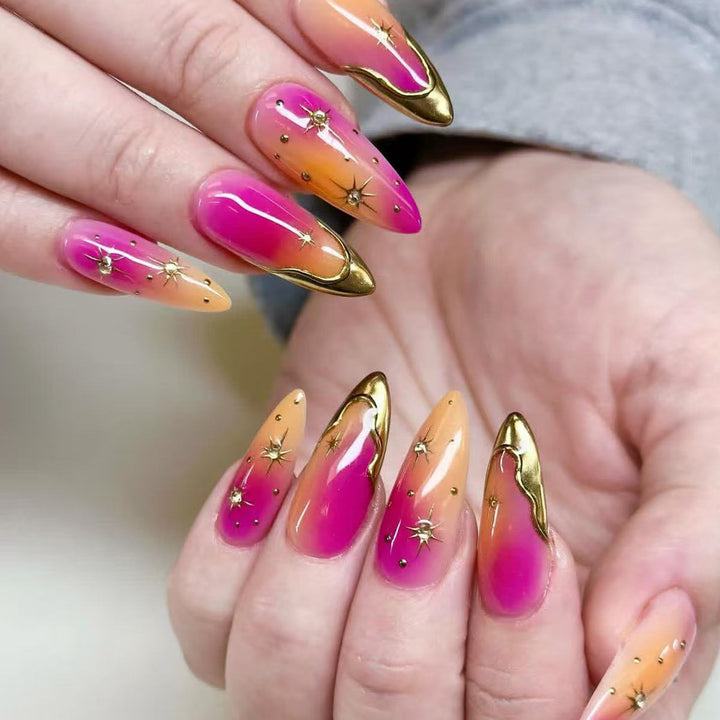 Glitzy Gradient Stiletto Nail Art Set Kalsten