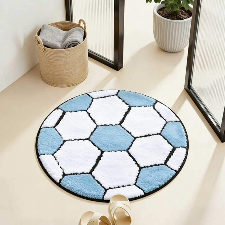 Soccer Theme Bath Mat Kalsten