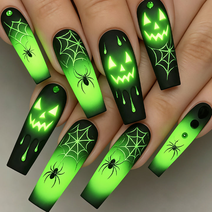 Halloween Themed Glow-in-the-Dark Nail Art Set Kalsten