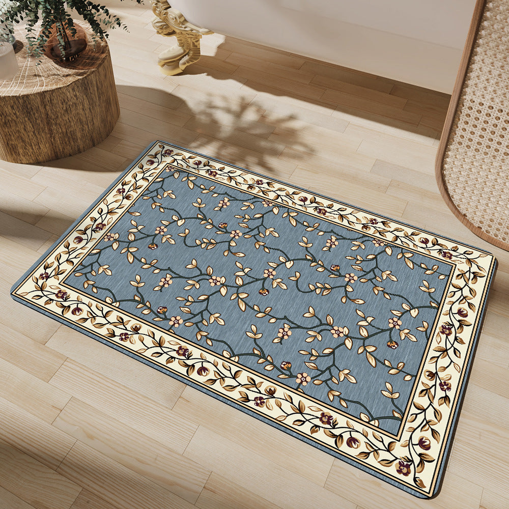 Floral-Patterned Luxury Bath Mat Kalsten