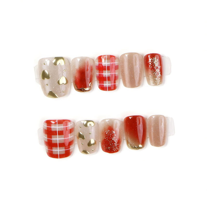 Artistic Fall-Themed Press-On Nail Set Kalsten