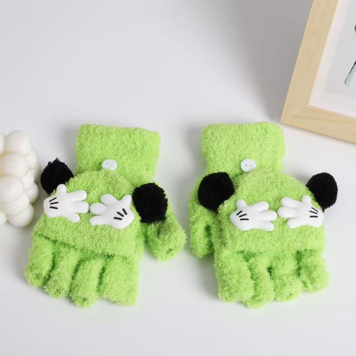 Cute Panda-Themed Fingerless Gloves Kalsten