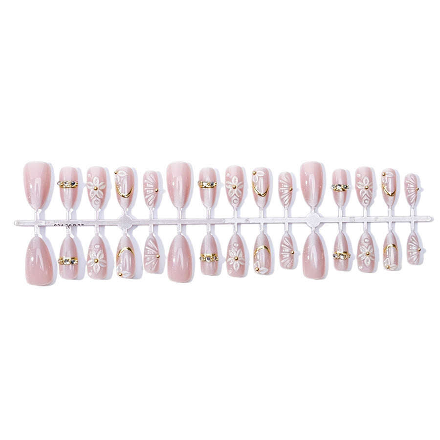 Artistic Floral Acrylic Press-On Nails Kalsten