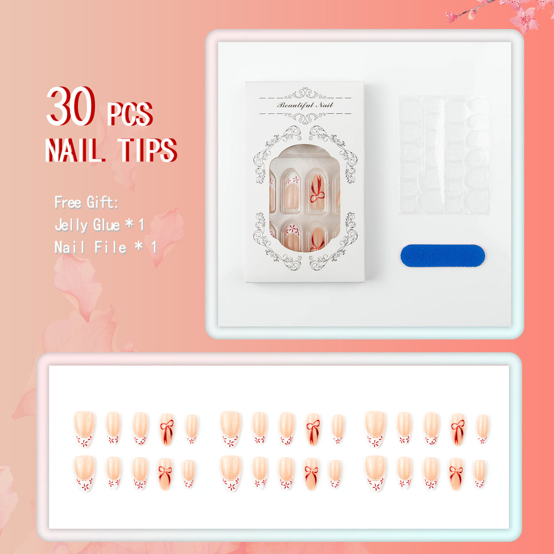 Artificial nails with festive decorations Kalsten