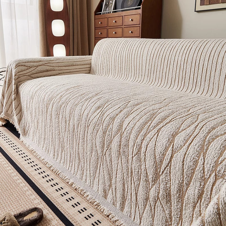 Textured Woven Sofa Throw Cover