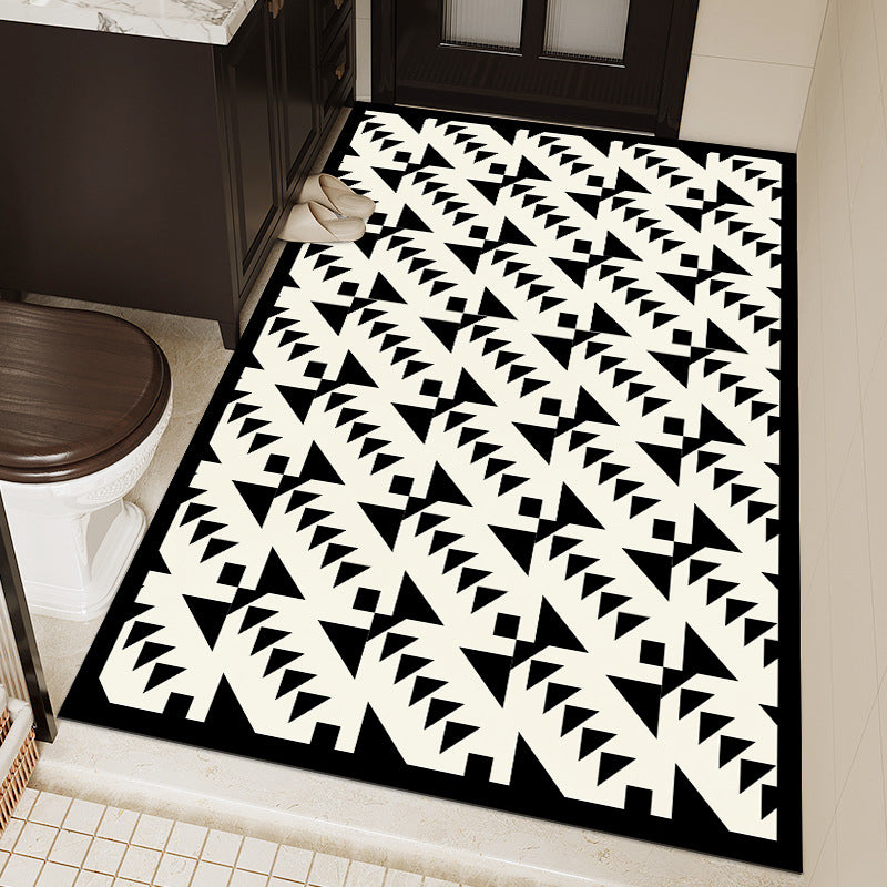 Geometric Patterned Bathroom Mat