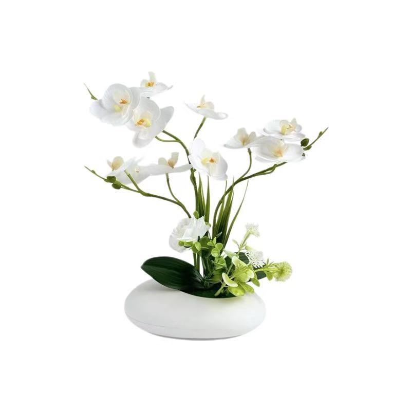 Lifelike Orchid Decorative Centerpiece