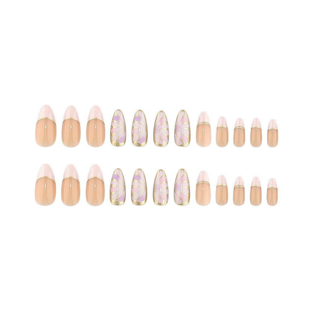 Artificial nail set with elegant geometric design Kalsten