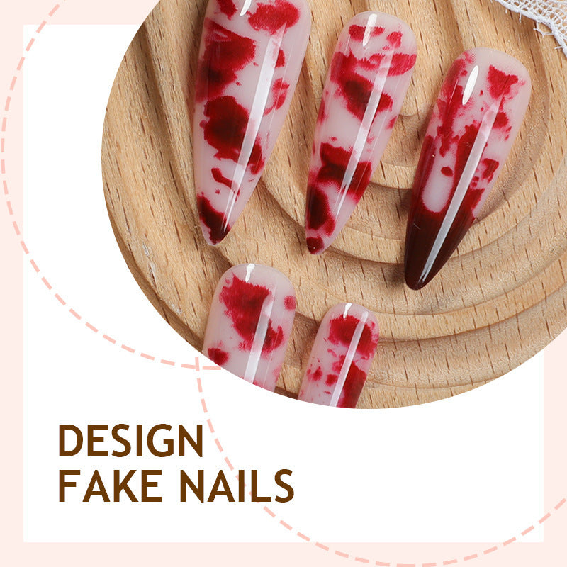 Art nail set with decorative marble pattern Kalsten