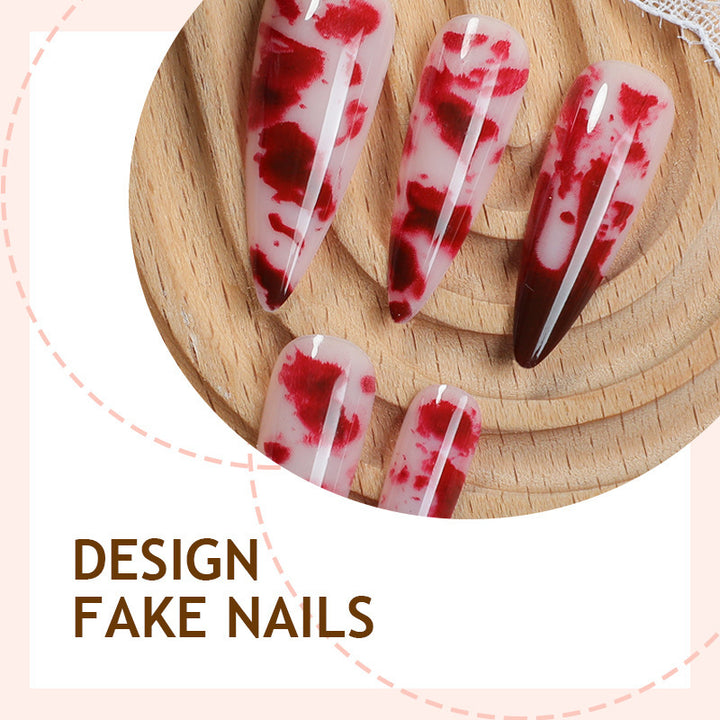 Art nail set with decorative marble pattern Kalsten
