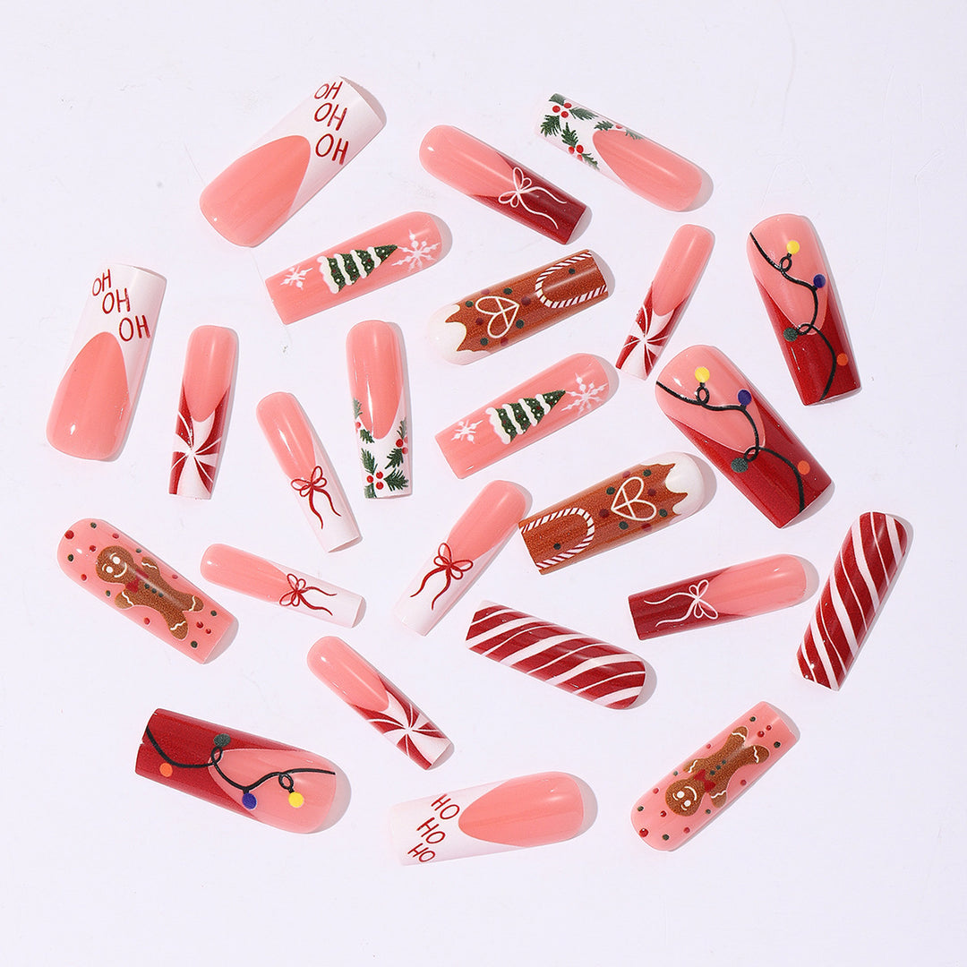 Artificial nail set with festive Christmas design Kalsten 1789118905