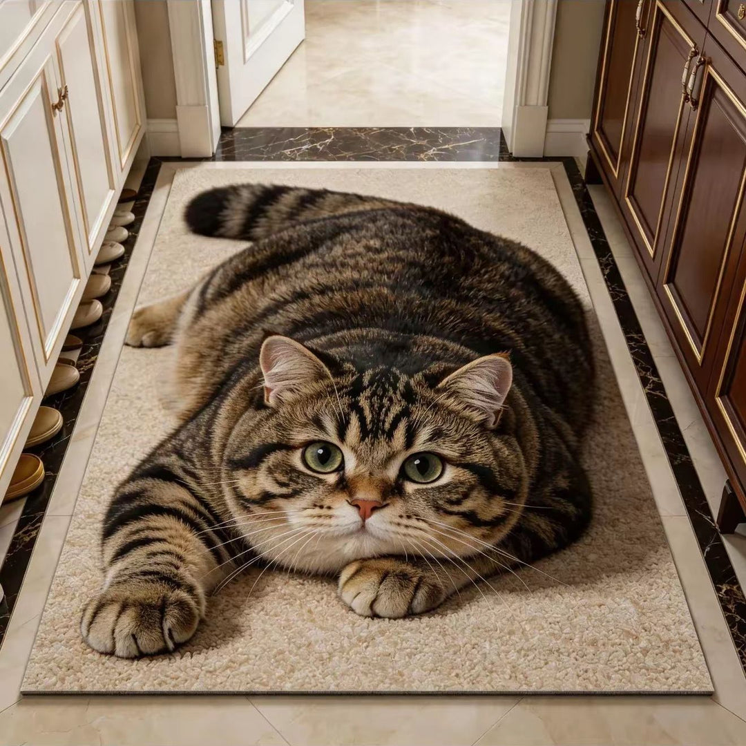 Cat-Themed Plush Area Mat